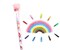 TINYMILLS 24 Pcs Unicorn Rainbow 2 in 1 Stacking Crayons with Stamp Topper